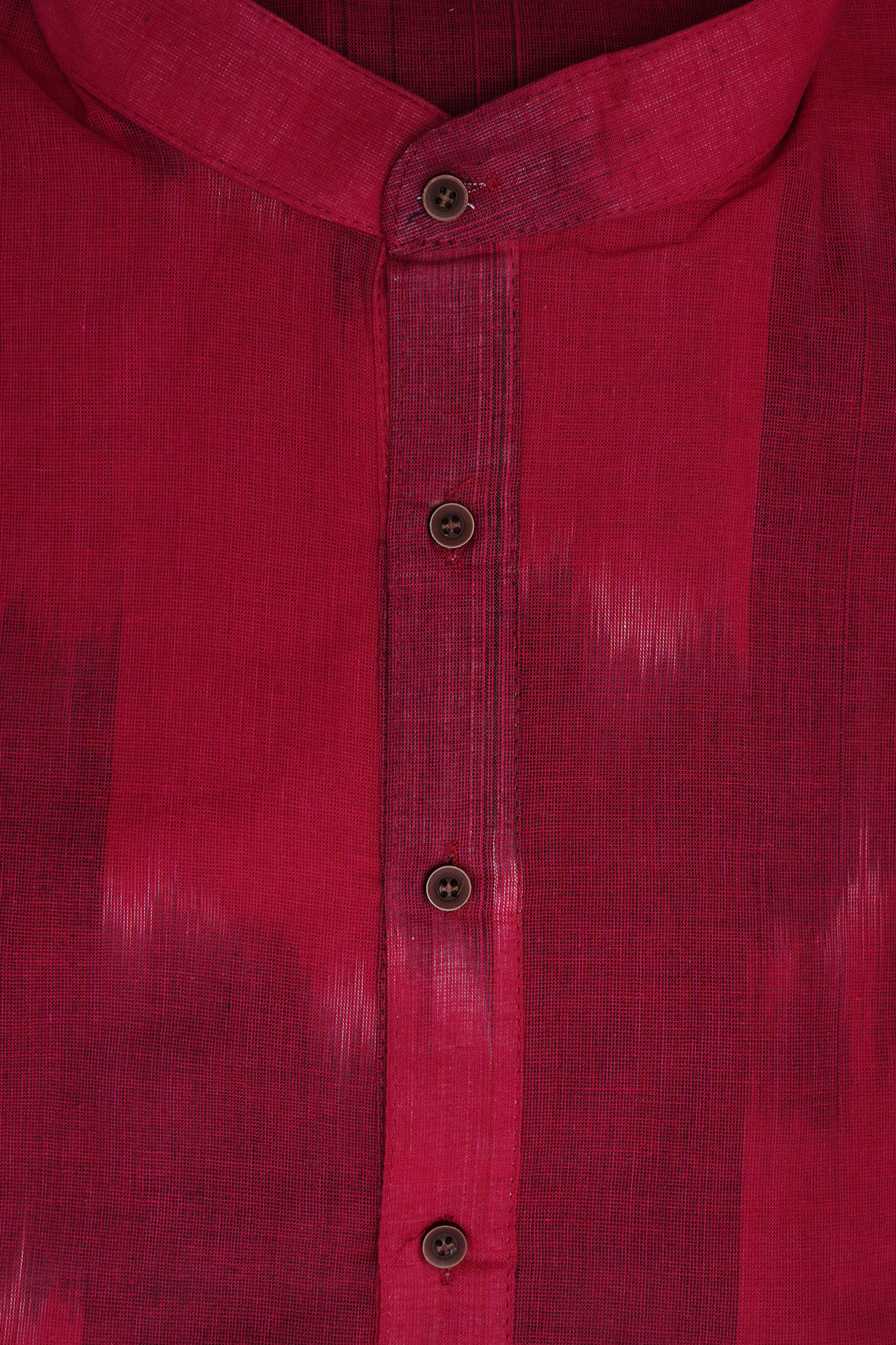 Red Printed Viscose Band / Mandarin / Chinese Collar kurti - Candycane  Merchants - 3423446